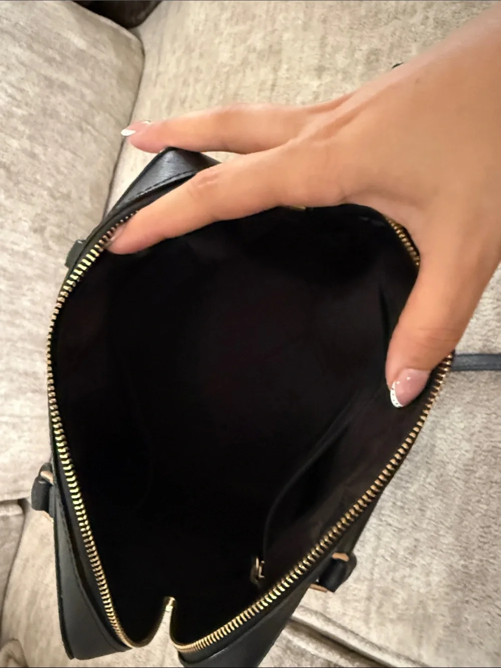 Michael Kors Black Saffiano Satchel with Gold Hardware
